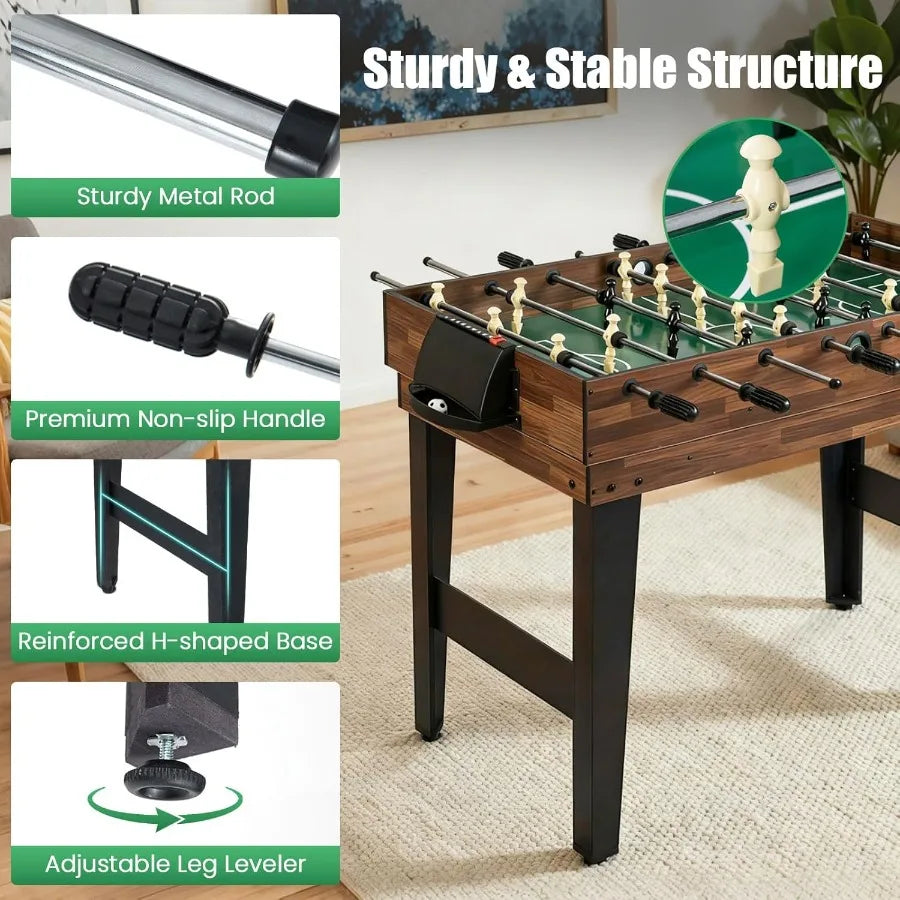 Multi Game Table 10 in 1 Combo Game Table with Foosball Hockey Pool Ping Pong Shuffleboard Bowling