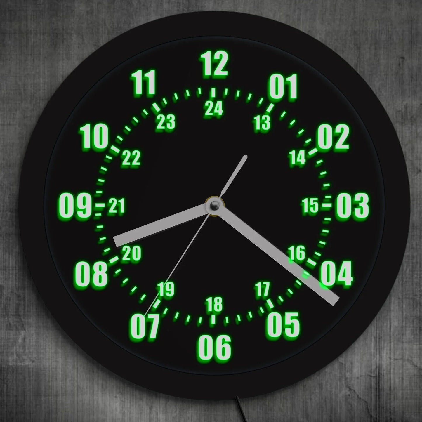 LED Indoor Outdoor Wall Clock Remote Control Luminous Wall Clock Night Lighting 12/24 Hour Display