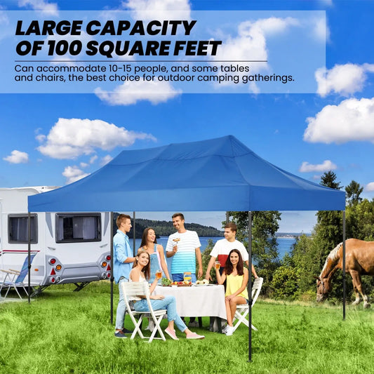 10'x20' EZ Pop Up Canopy Heavy Duty Folding Outdoor Party Tent Commercial Gazebo, Upgrade Heavy Duty