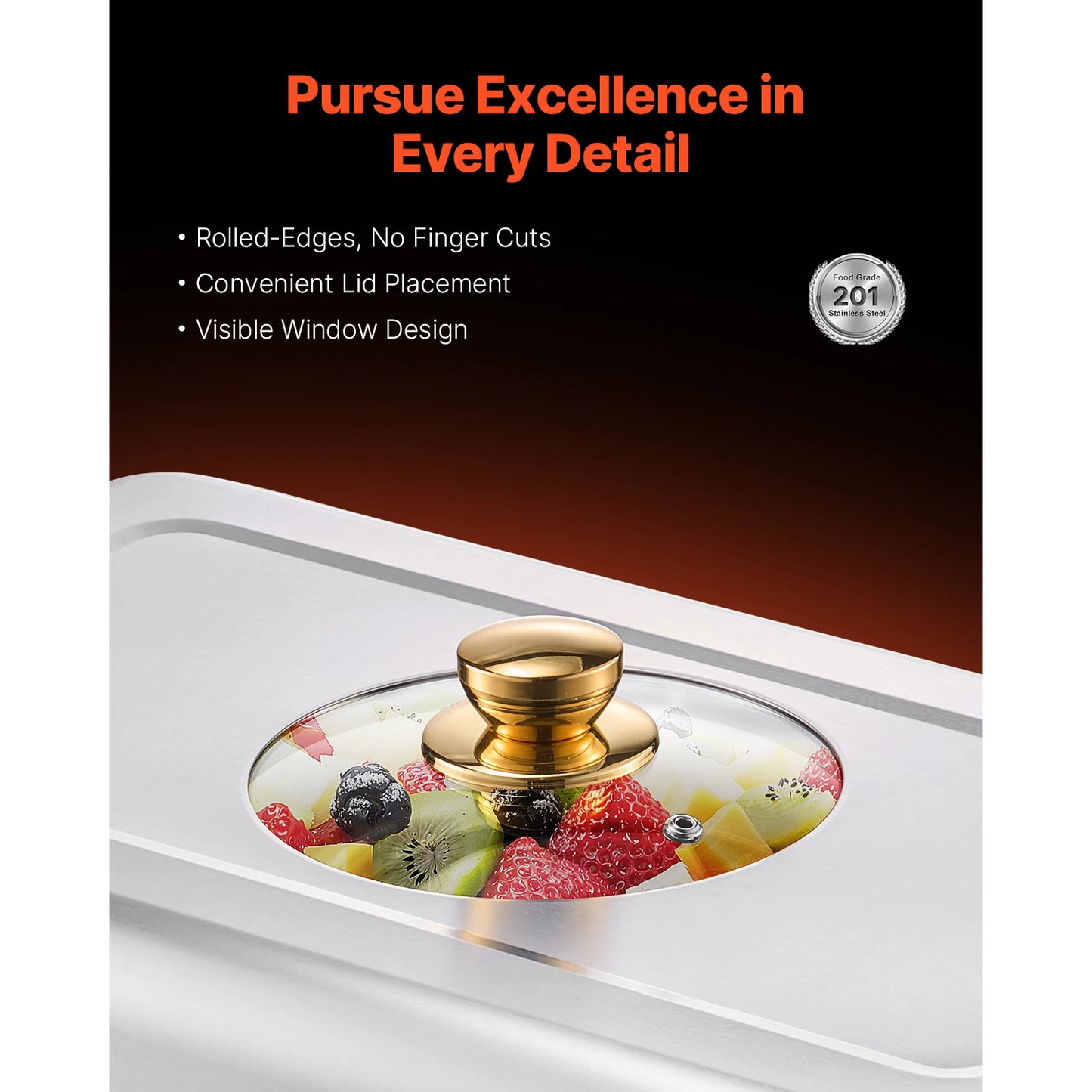 SucceBuy 8 Qt 2 4 Pack Chafing Dish Buffet Set Stainless Steel Chafer with 4 Full Size Pans