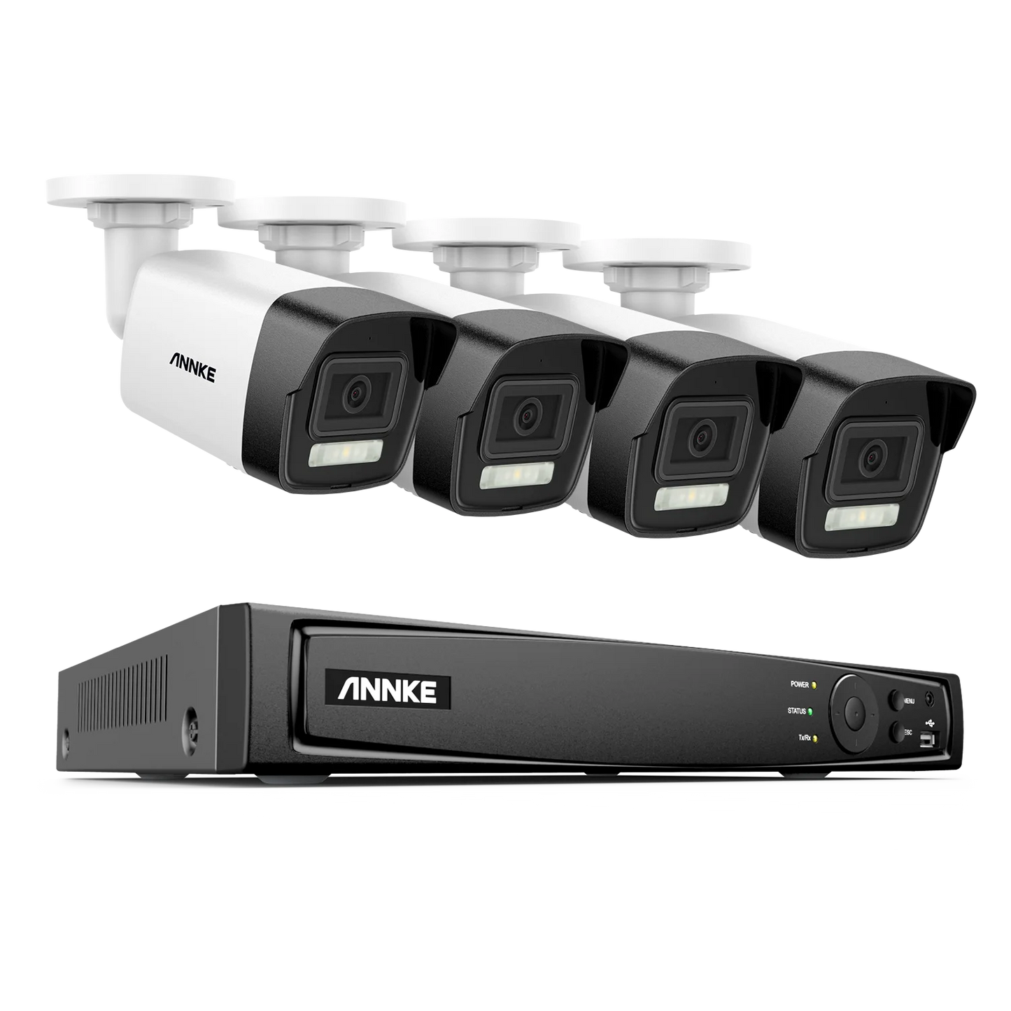 ANNKE 8CH 8MP Ultra HD PoE Network Video Security 4K H.265 Surveillance NVR 4x8MP HD IP67 POE CCTV