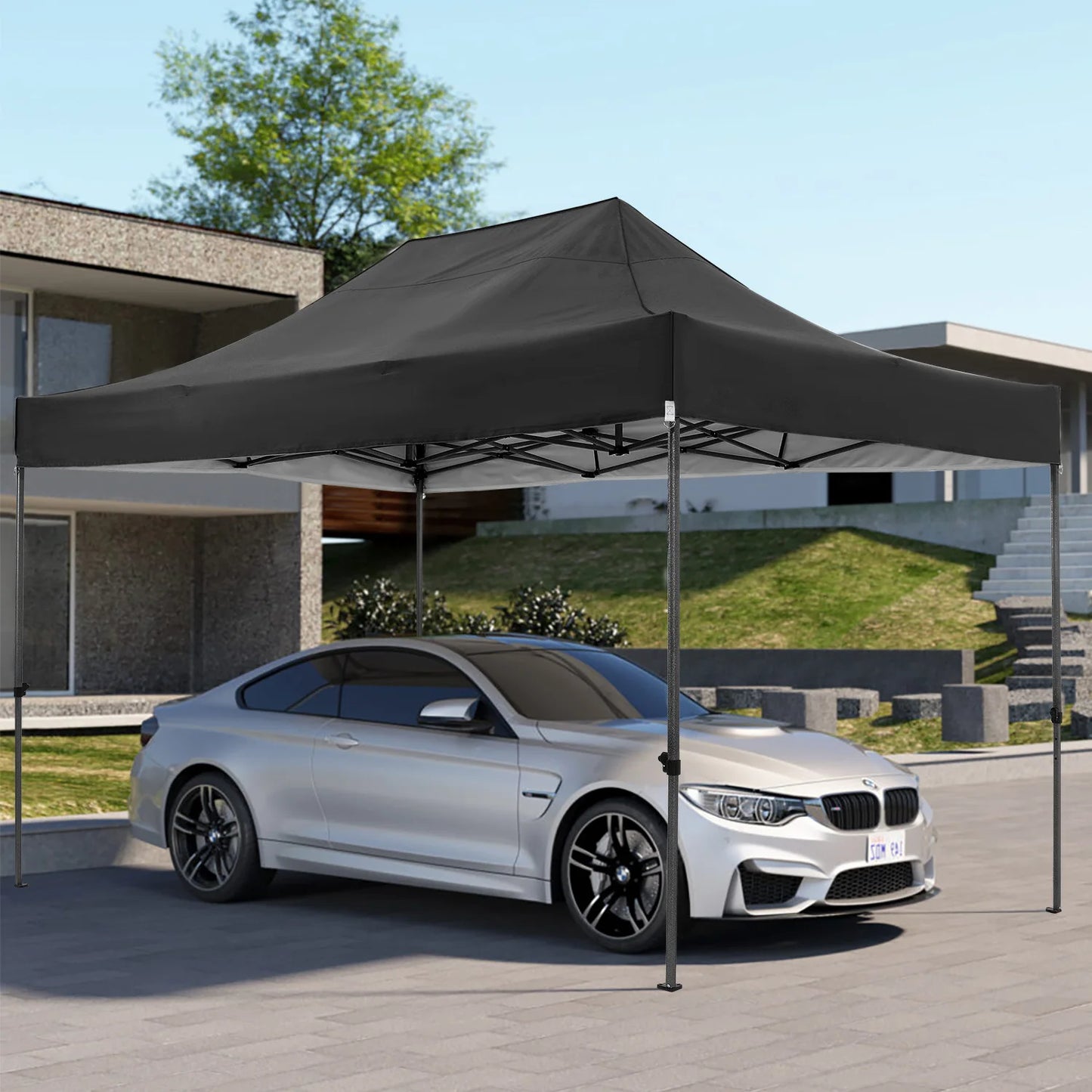 COBIZI 10x15 Heavy Duty Pop up Canopy Tent with 4 sidewalls Commercial Canopy Wedding Party Tents