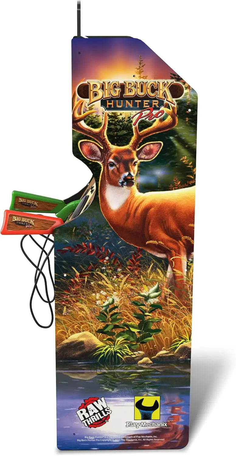 Big Buck Hunter Pro Deluxe Arcade Machine for Home, 5-Foot-Tall, 4 Classic Games, and 17-inch Screen