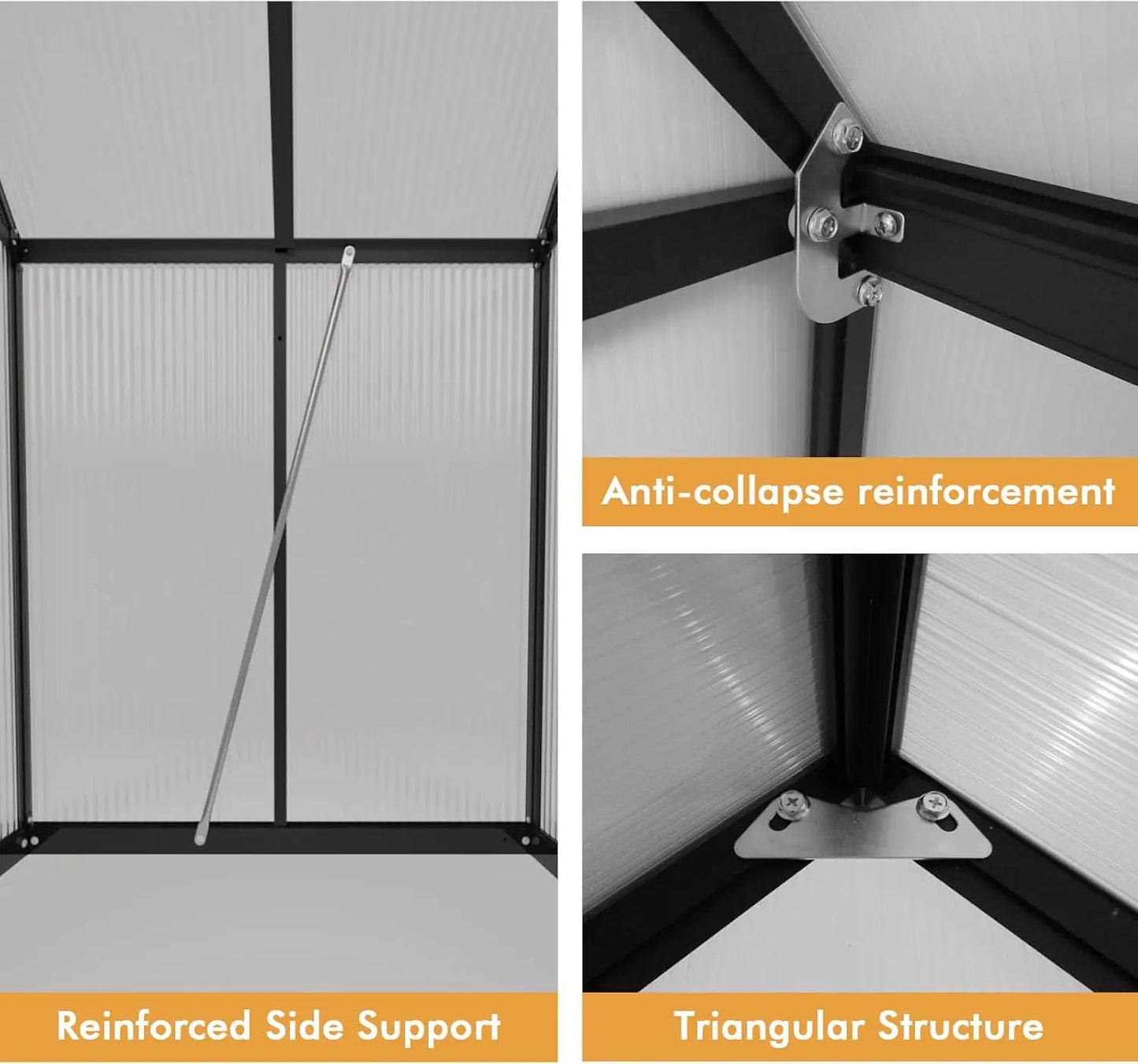 6×4FT Greenhouses for Outside, Walk-in Greenhouse for Outdoors and Winter Garden Planting