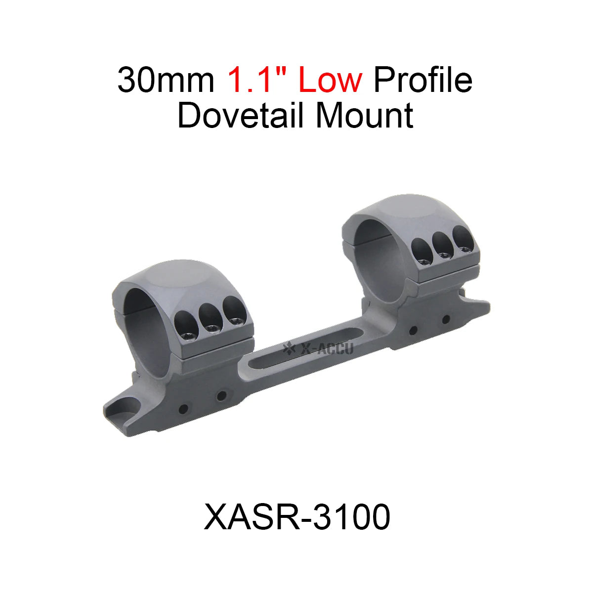 Vector Optics X-ACCU 30/34mm One Piece Dovetail & Picatinny Rings Mount 0/20 MOA Type