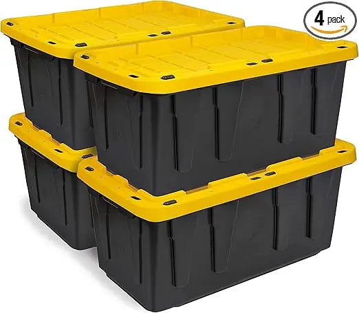 Heavy-Duty 17 Gallon Storage Container with Snap-Tight Lid, Weather-Resistant, 12.5H x 18W x 26.9D