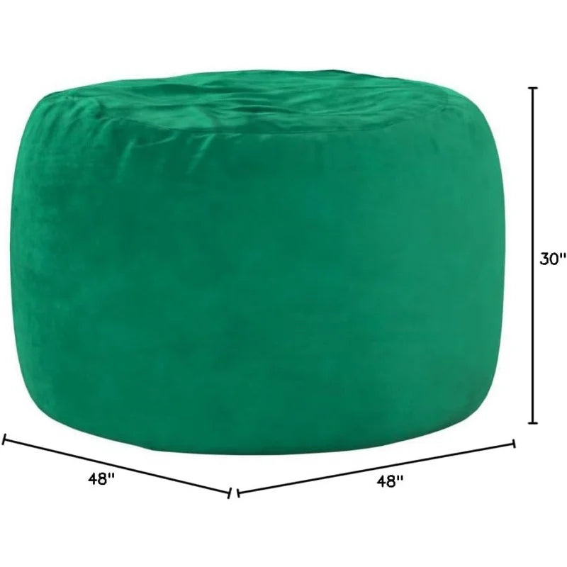 Foam Bean Bag Chair, 3-Feet, Tide Pool Micro Suede