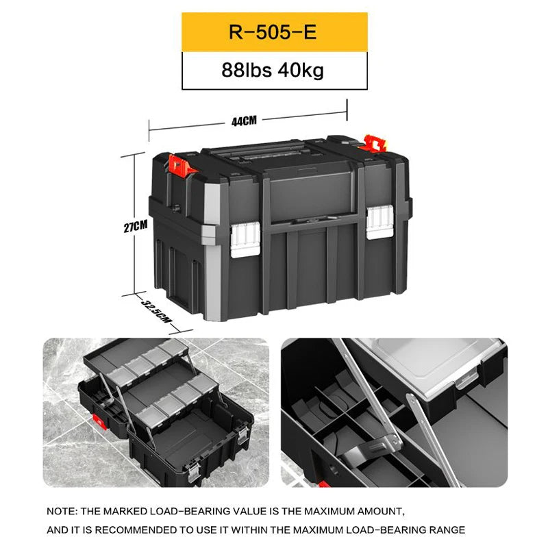 Delixi Electrical Appliances. For sale separately. Stackable roller tool box, plastic portable