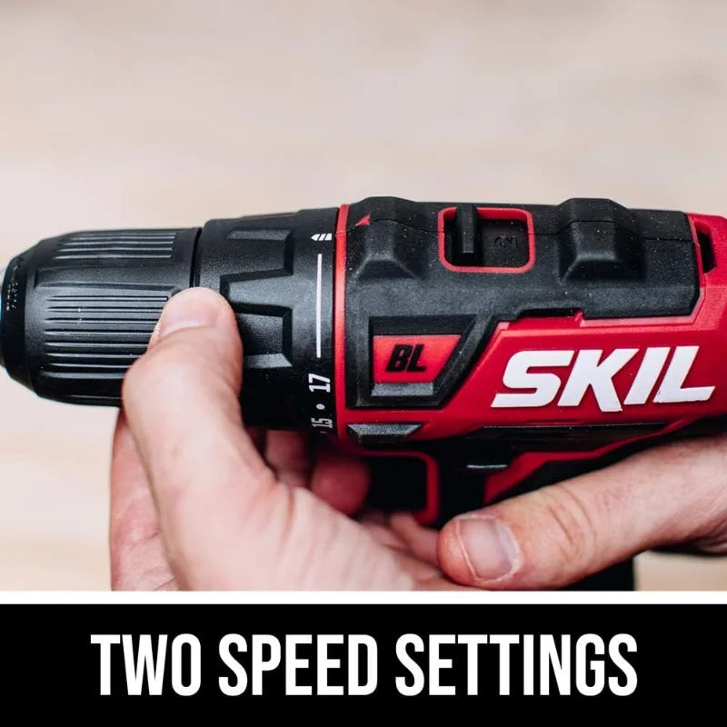 SKIL PWR CORE 12 Brushless 6-Tool Combo Kit, Included 4.0Ah & 2.0Ah Lithium Battery PWR Jump Charger