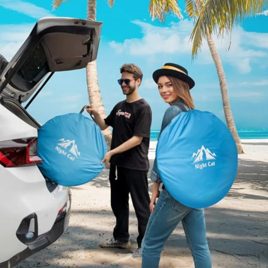 Pop-up Beach Tent: Large Sun Shade Shelter for 2-4 Persons Picnic Sport Activities
