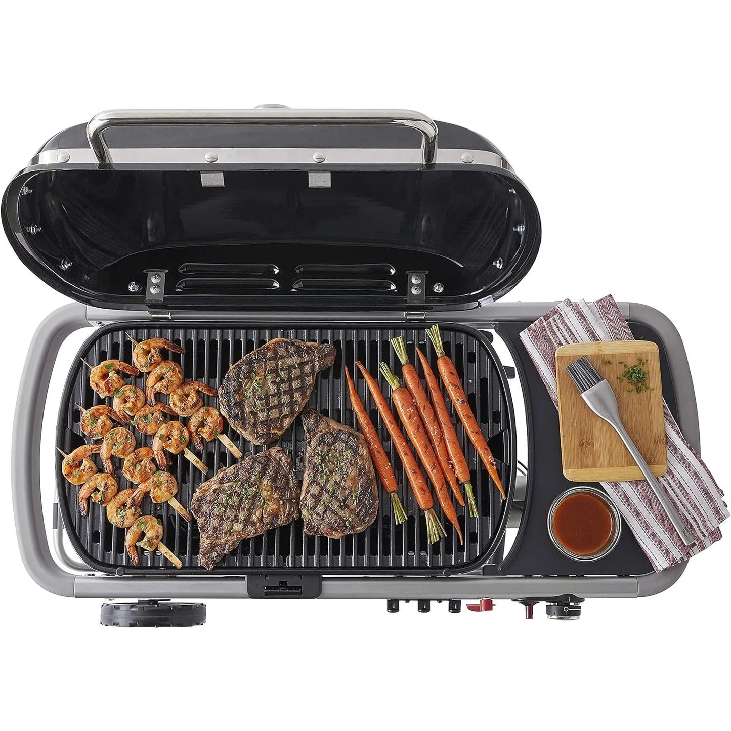 Weber Traveler Portable Gas Grill, Black