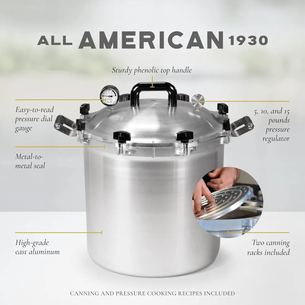 1930: 41.5qt Pressure Cooker/Canner (The 941) - Exclusive Metal-to-Metal Sealing System