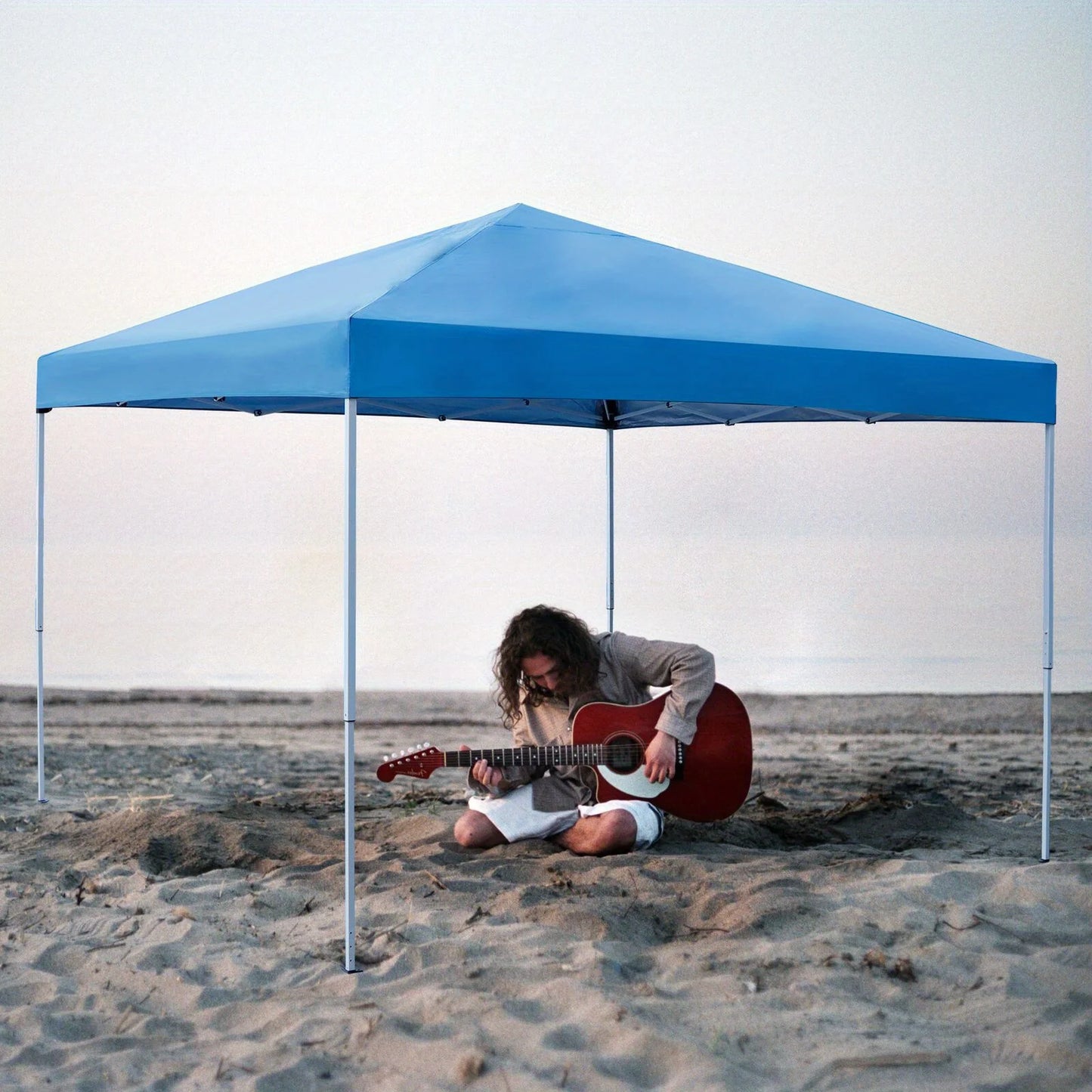 10x10 Pop Up Canopy Tent Adjustable Straight Leg Heights w/Wheeled Bag 3 Colors