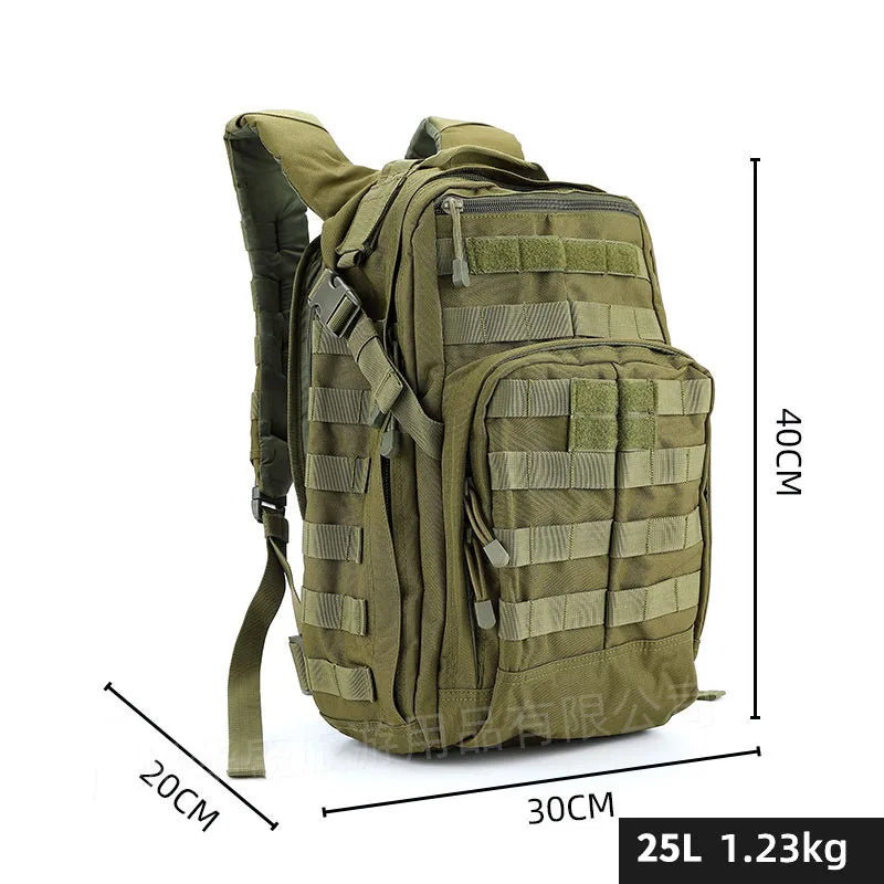 Military Backpack Hiking Assault Tactical Men Travel Bag 25L Field Adventure Camouflage Rucksack