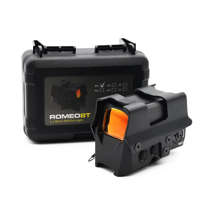 1x38mm R8T Holographic Optic Red Dot Sight For Tactical Riflescope Black Fits 20mm Rail