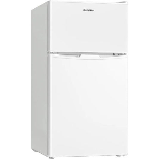 Compact 2Door Mini Fridge with Freezer for Bedroom Office Dorm Garage or RV Use 3.2 CU.FT