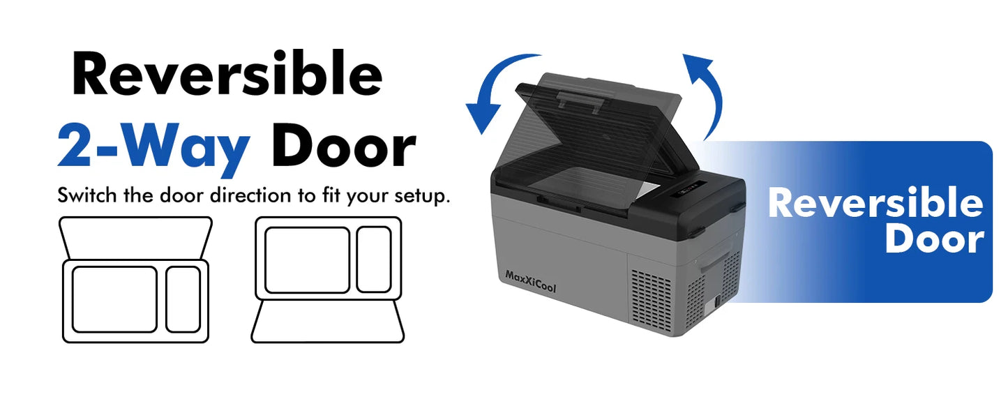 MaxXiCool MF20 Camper Fridge 12v, -4℉-68℉ Fast Cooling Car Refrigerator,  Freezer Portable 21Qt/21L