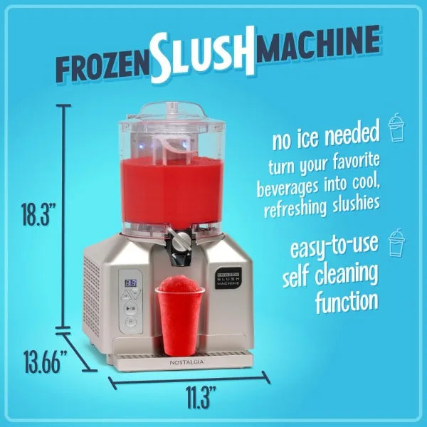 Nostalgia Professional Frozen Slush Machine 2.8 Liter Blender, Premium Quality Smoothies