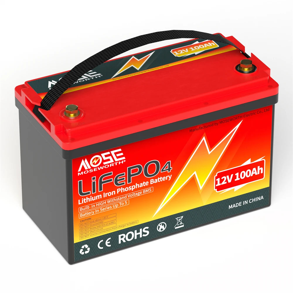 12.8V 100Ah LiFePO4 Lithium Battery with 100A BMS Rechargeable Deep Cycle SLA AGM GEL Battery