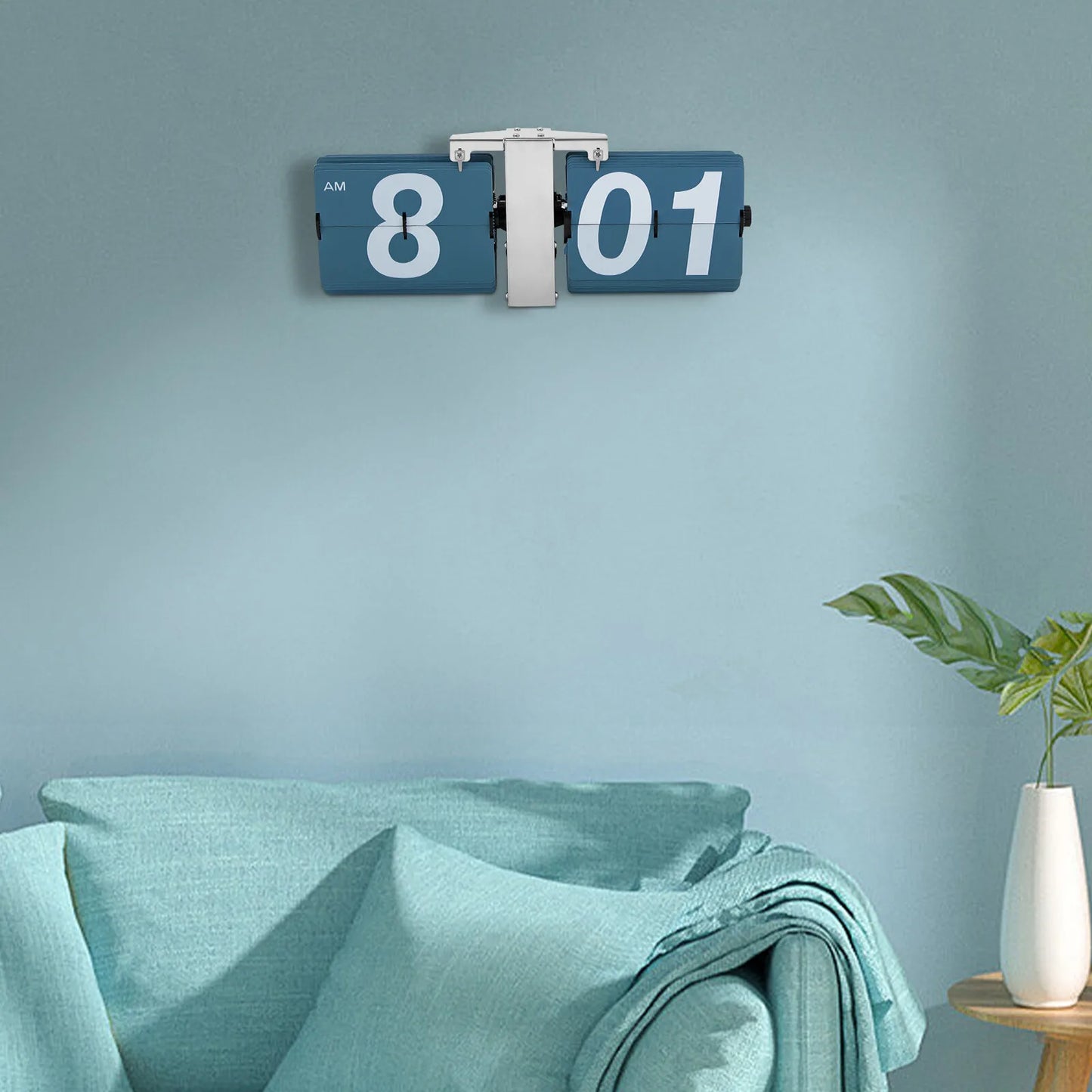 Retro Digital Flip Desk Clock, Shelf Clock, Battery Powered, Flipping Out Wall/Tabletop Flip Clock