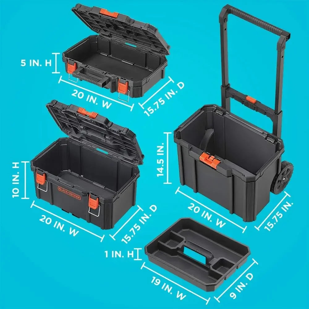 BLACK & DECKER BeyondBox Tools, toolboxes. Three layers. Can drag.66 discount