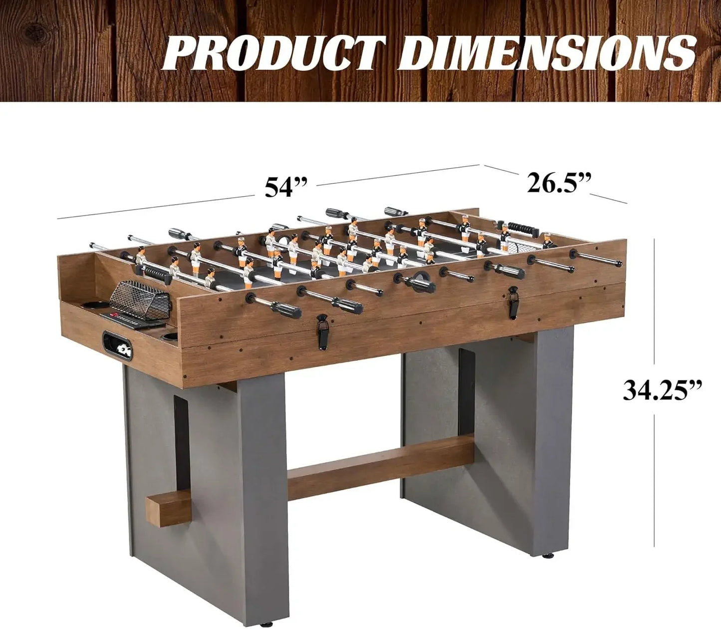 3-in-1 Combination Game Table 54”, Foosball, Air-Powered Hockey and Table Tennis Combo