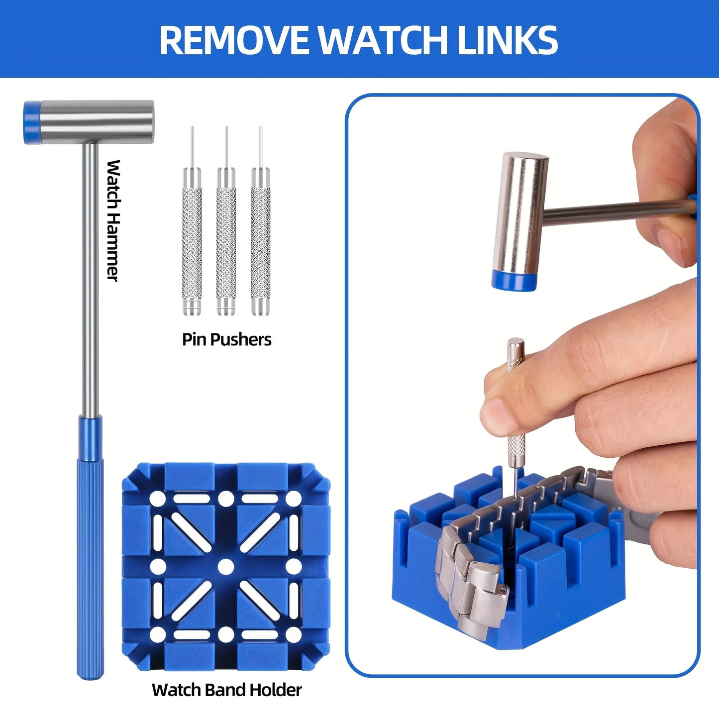Watch Repair Kit, Professional Watch Repair Tool, Watch Battery Replacement Tool Kit 224 pcs