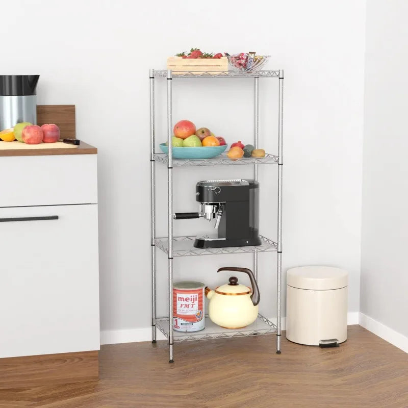 Storage Shelves 2100Lbs Capacity, 6-Shelf on Casters 48" L×18" W×72" H Commercial Wire Shelving Unit