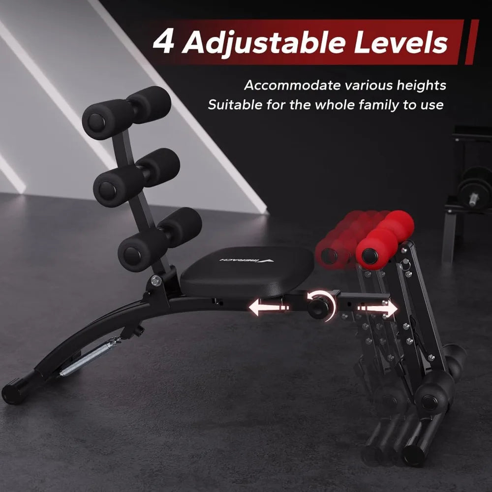MERACH Multi-Functional Ab Trainer Adjustable Home Gym Workout Bench for Core Strength Training