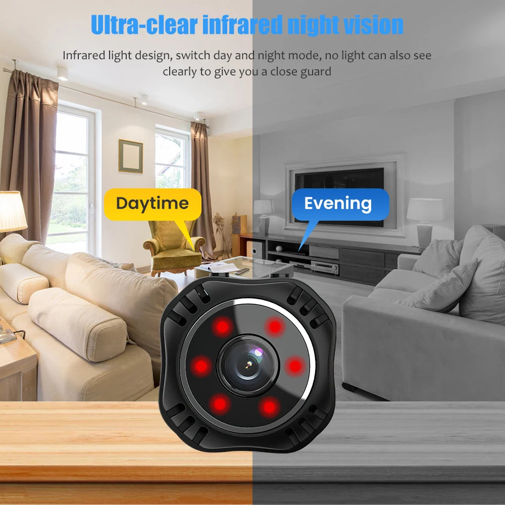 Mini Camera WiFi HD 1080P IP Night Vision Audio Video Camcorder Home Baby Monitor Indoor