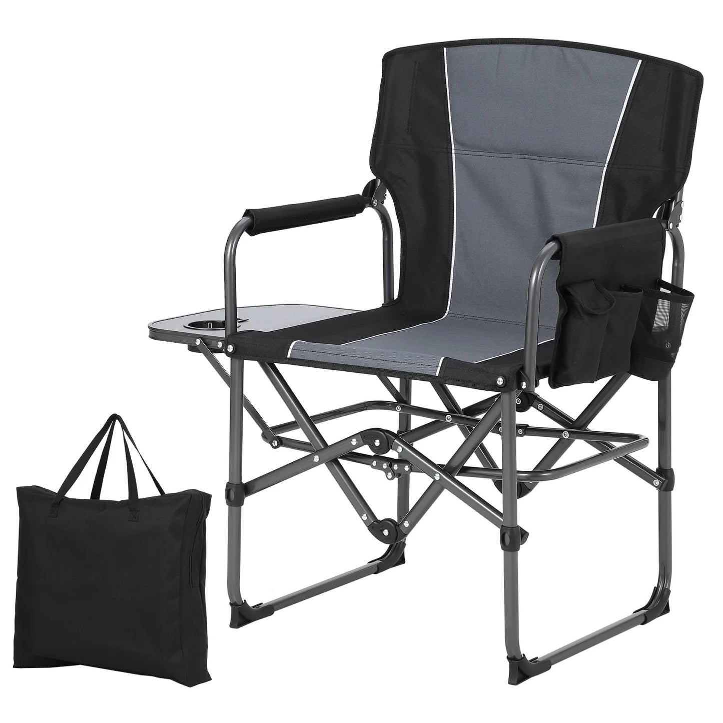 1 Pack / 2 Pack Oversized Heavy Duty Folding Directors Chair for Adults, 400 Lbs Capacity