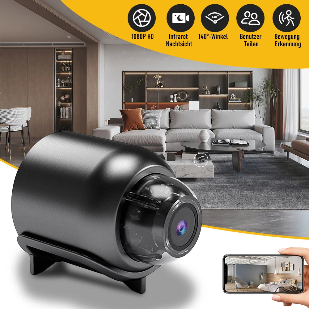 1080P HD Mini Wifi Camera Wireless Smart Home Security Camcorder 140° angle Home IP Night Vision