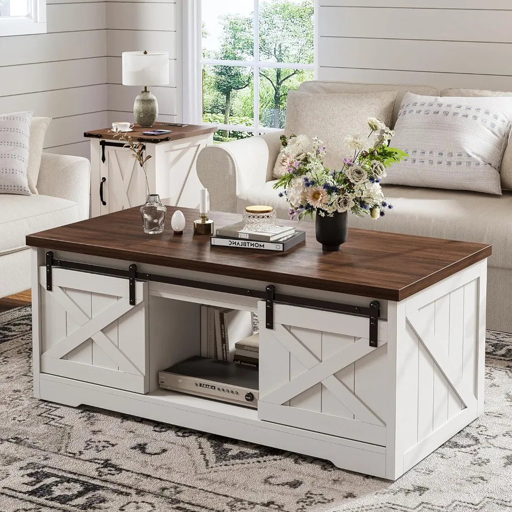 Coffee Table Lift Top Coffee Table w/Storage White or Brown/Lifting Top 48" Lift Coffee Table