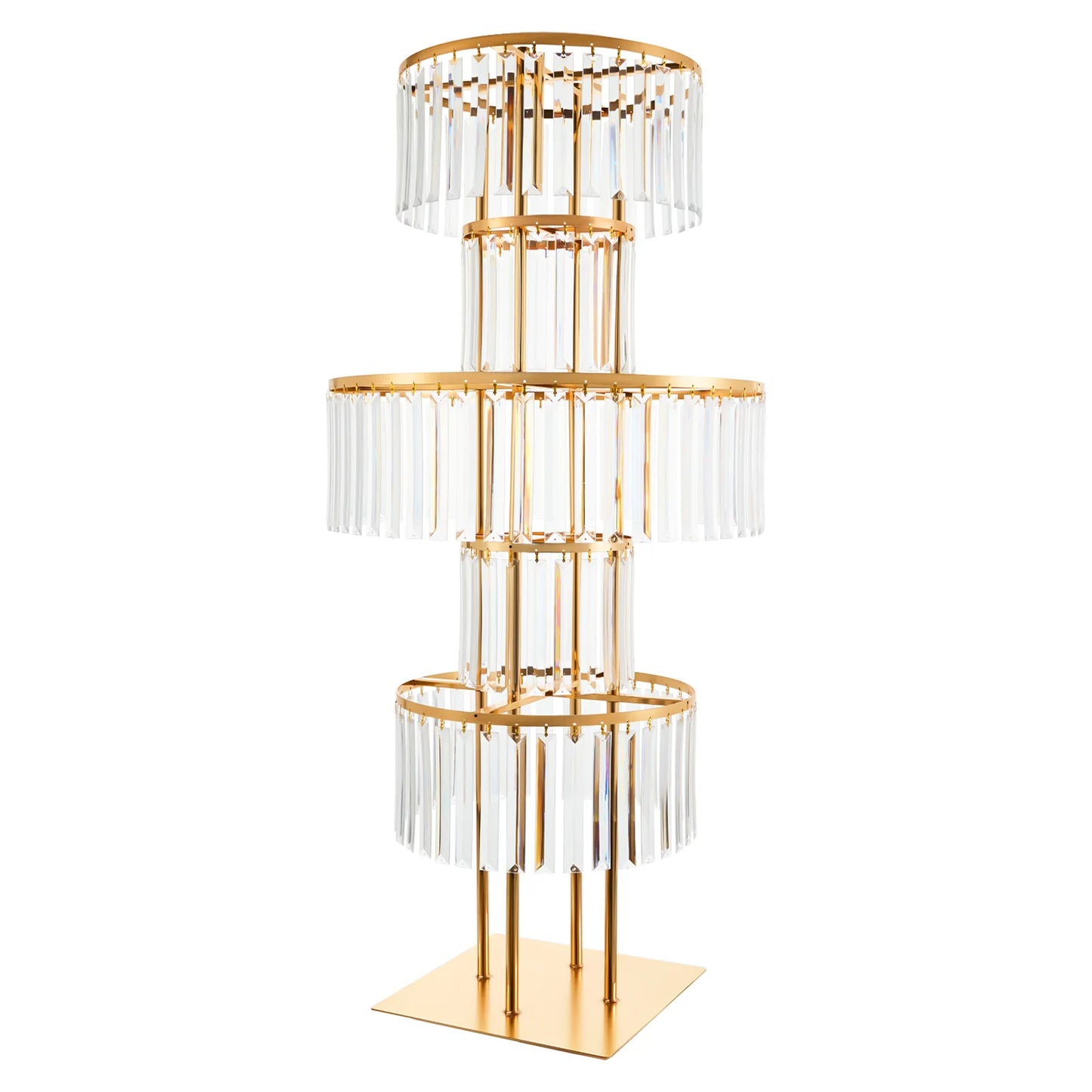 5 Tiers Gold/Silver Wedding Centerpieces Flower Stand Vase Centerpiece Acrylic Flower Stand