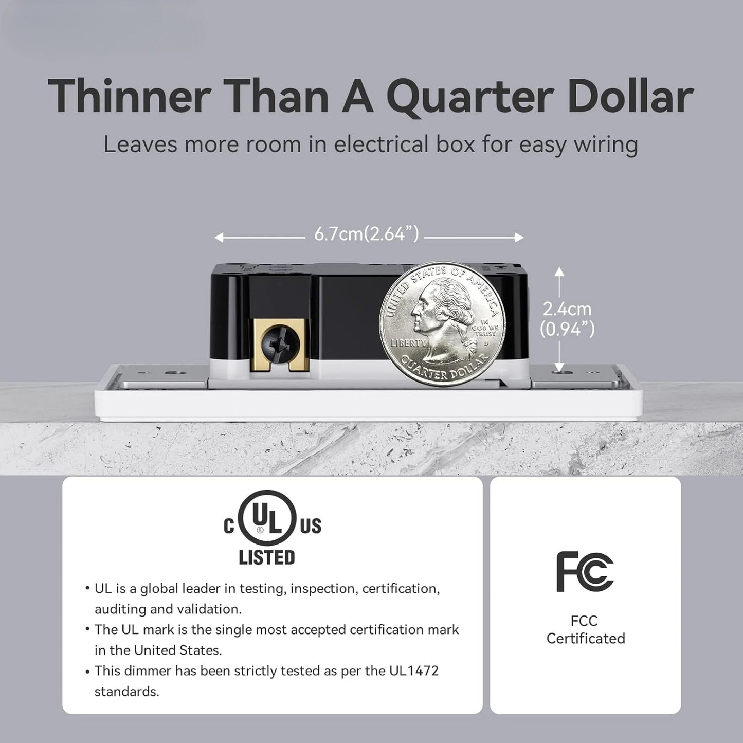 Digital Dimmer Switch 300W LED/CFL Lights or 600W Incandescent/Halogen, Single Pole/3-Way LED