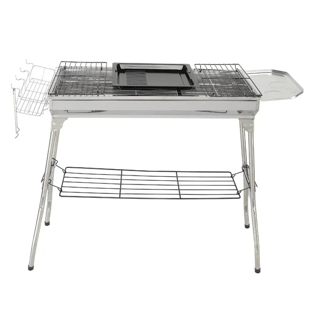 Portable Stainless Steel Grill,Made of high quality stainless steel, durable and sturdy