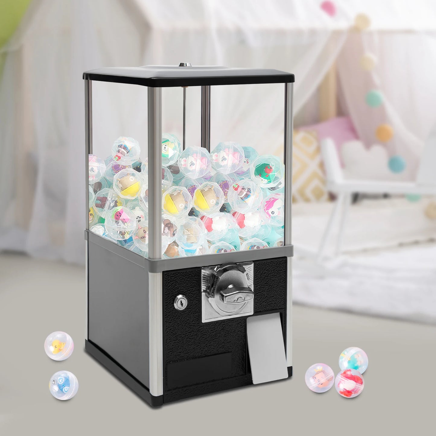 Candy Gumball Vending Capsule Machine Toy/Capsule Vending Machine Dispenser for 25 Cent Coin