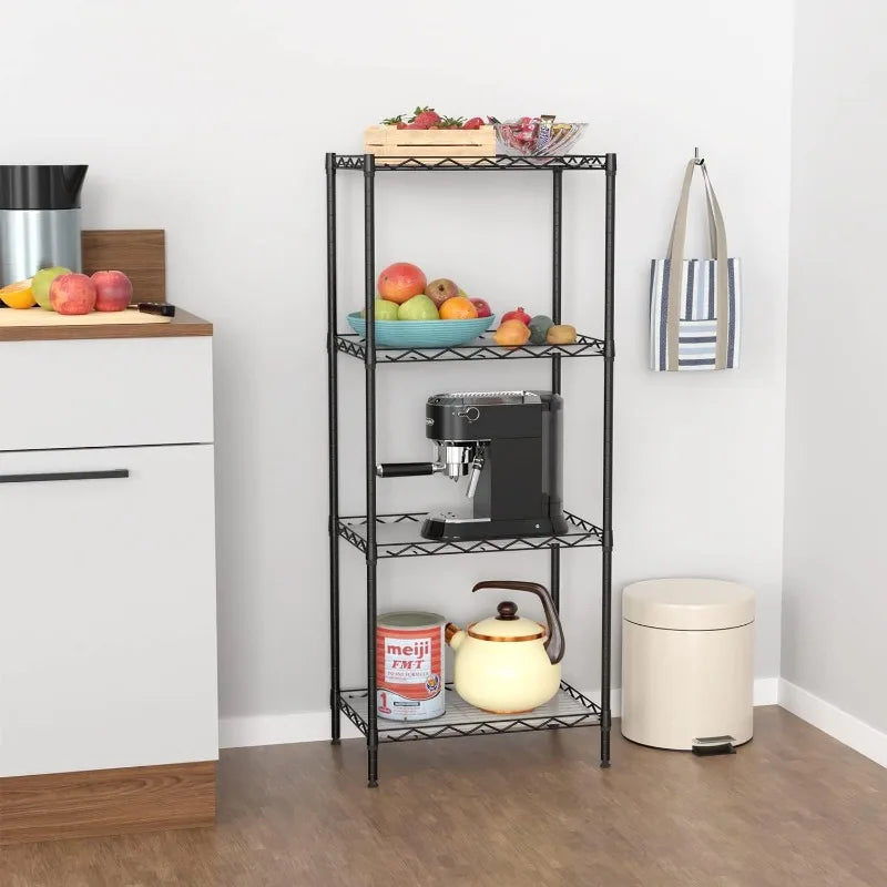 Storage Shelves 2100Lbs Capacity, 6-Shelf on Casters 48" L×18" W×72" H Commercial Wire Shelving Unit