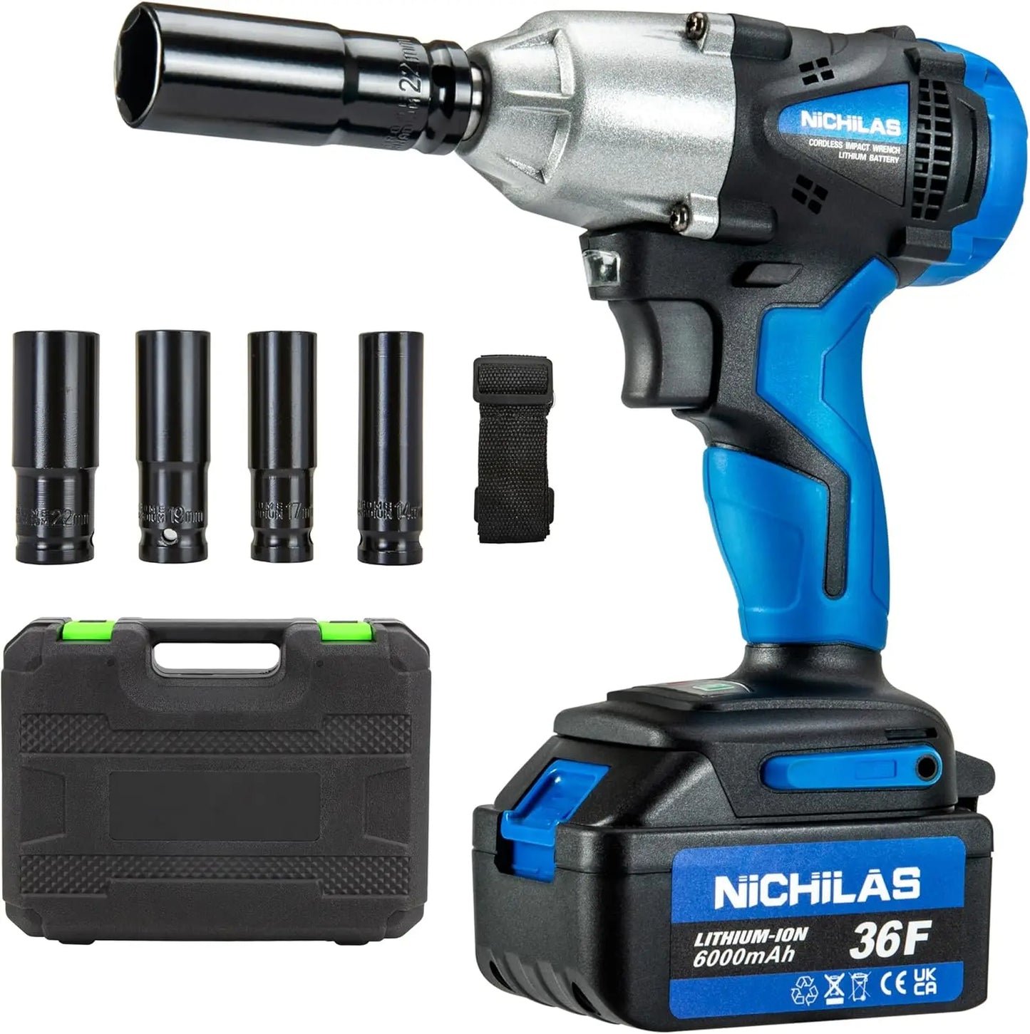 Cordless Impact 2 IN 1 Screwdriver Head,21V electric power wrench,420Nm High Torque Battery Charger