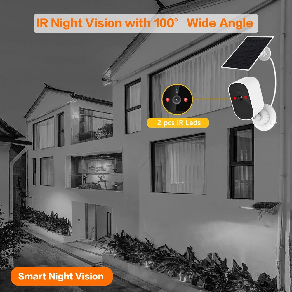 5MP HD Surveillance Solar Camera Wireless WiFi Security Battery Powered IP Camera Rechargeable ICsee