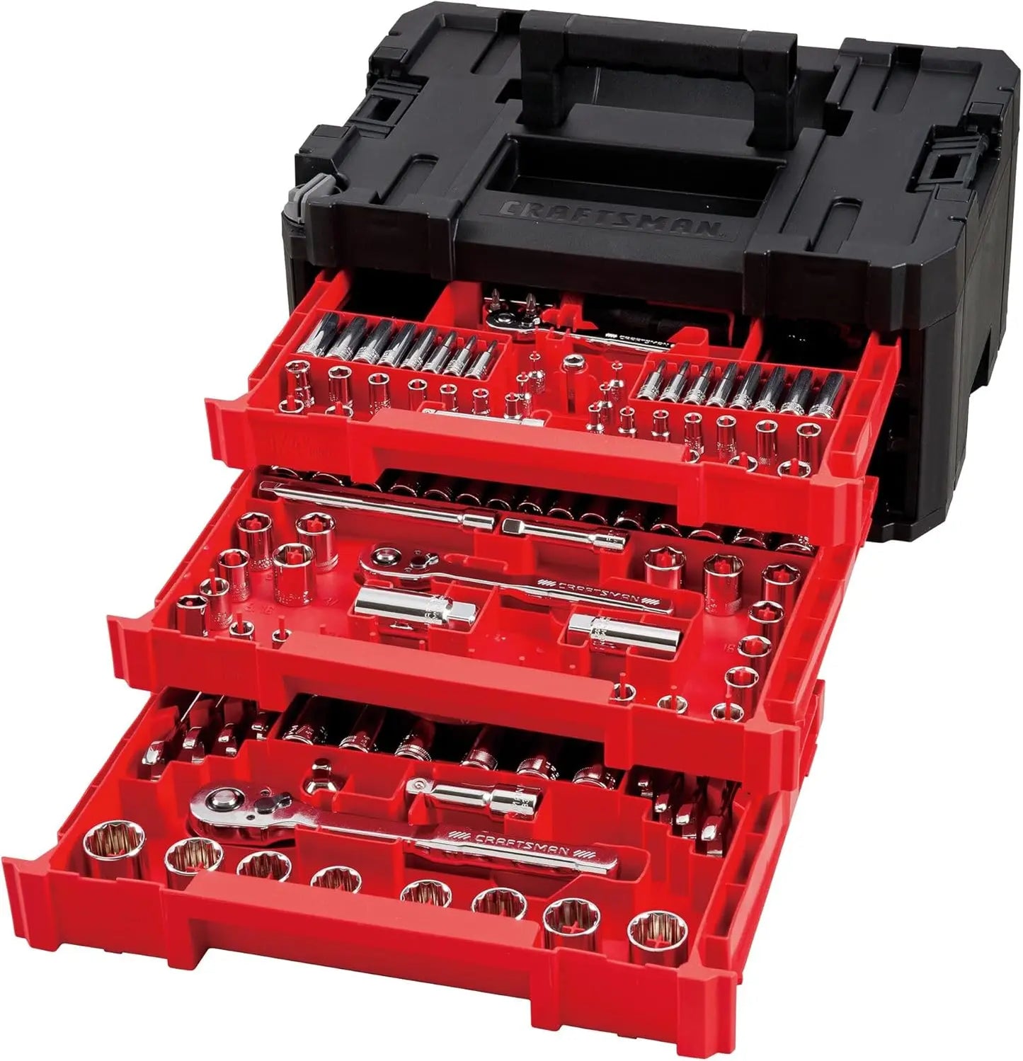 CRAFTSMAN 262-Piece Mechanic/Master Socket Set/3-Drawer VERSASTACK Tool Box, SAE/Metric (CMMT45309)