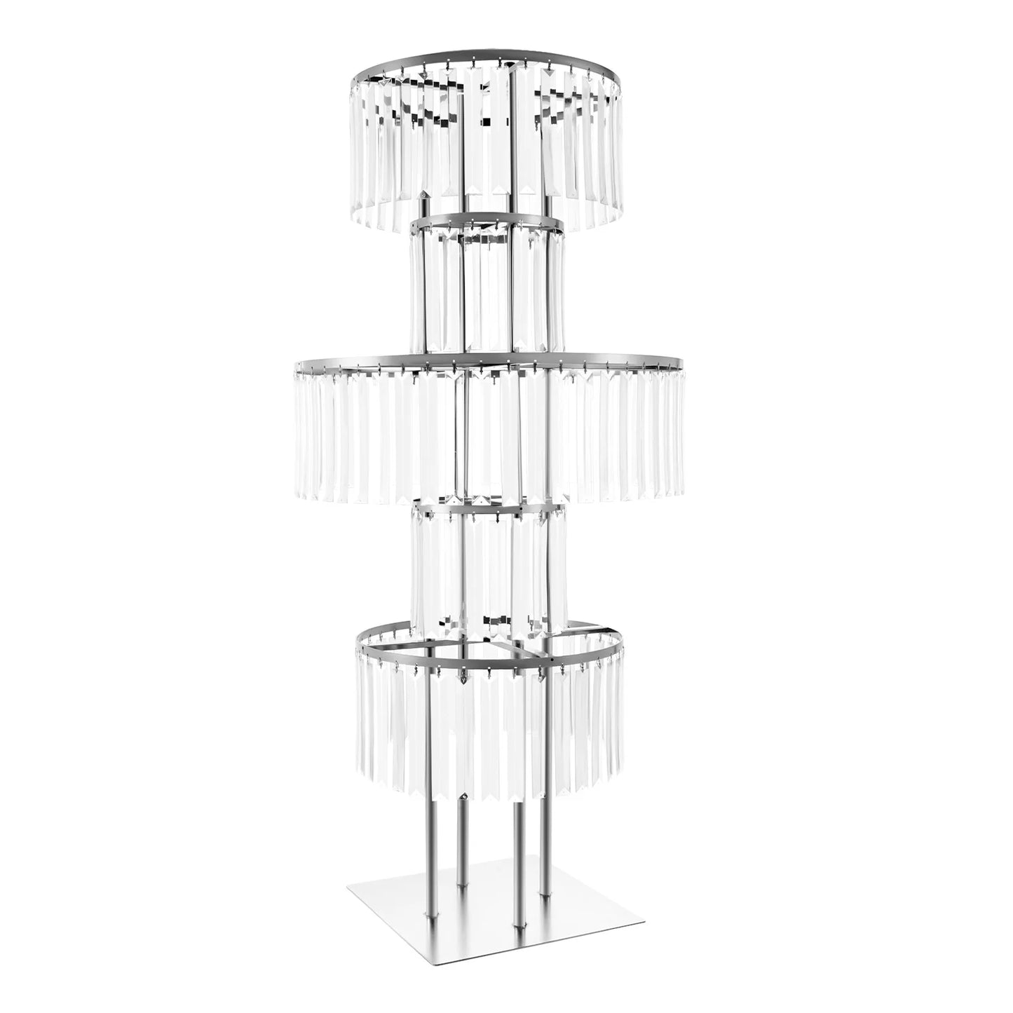 5 Tiers Gold/Silver Wedding Centerpieces Flower Stand Vase Centerpiece Acrylic Flower Stand