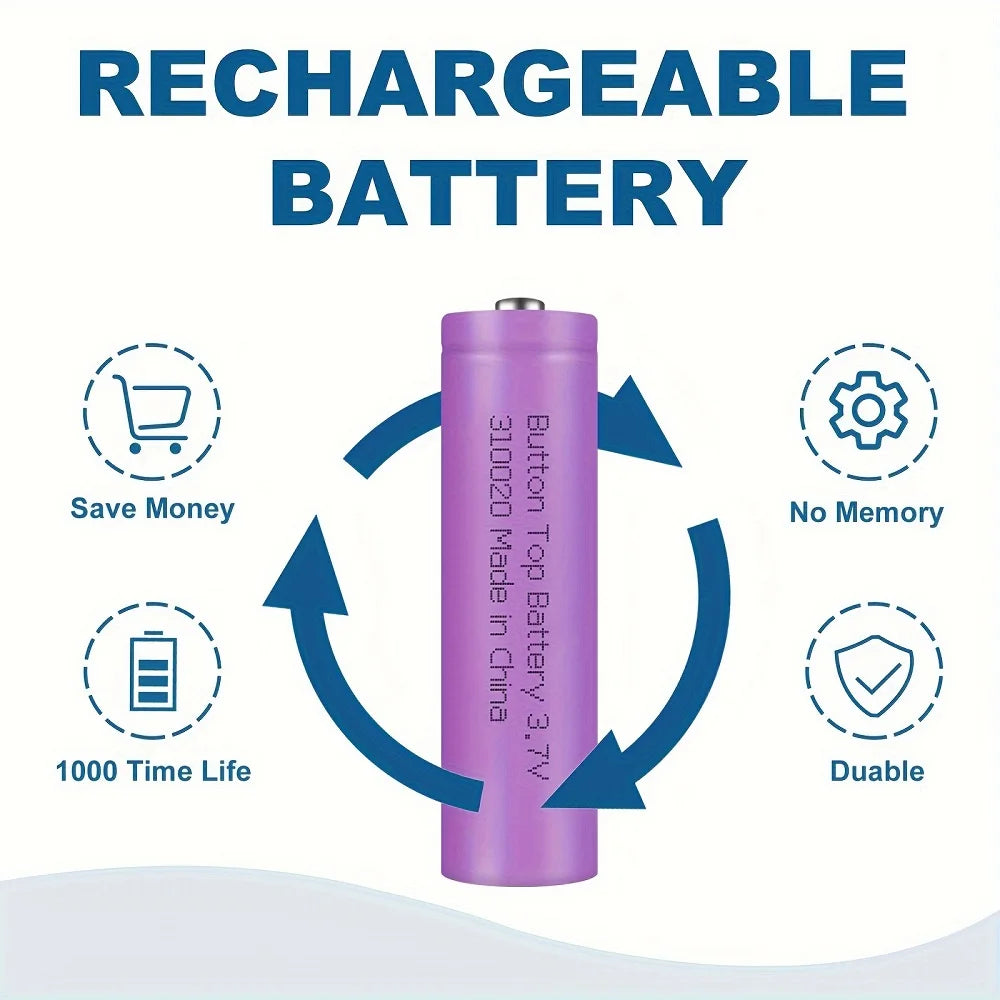 Skywolfeye 8 Pack 3.7V 2000mAh Rechargeable Battery Long Lasting Lithium Li-ion