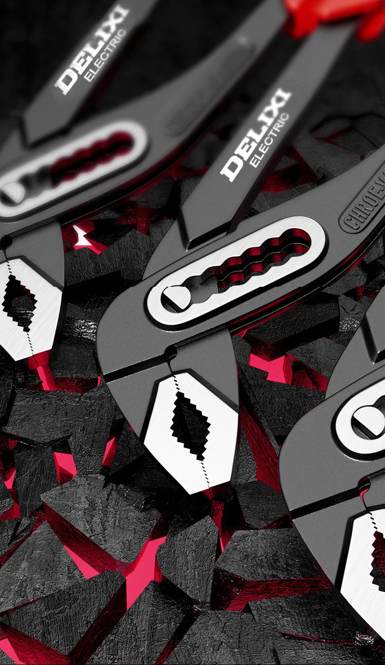 DELIXI ELECTRIC 3PCS Water Pump Pliers/Water Pipe Pliers/Power Pliers Insulated Handle Pliers