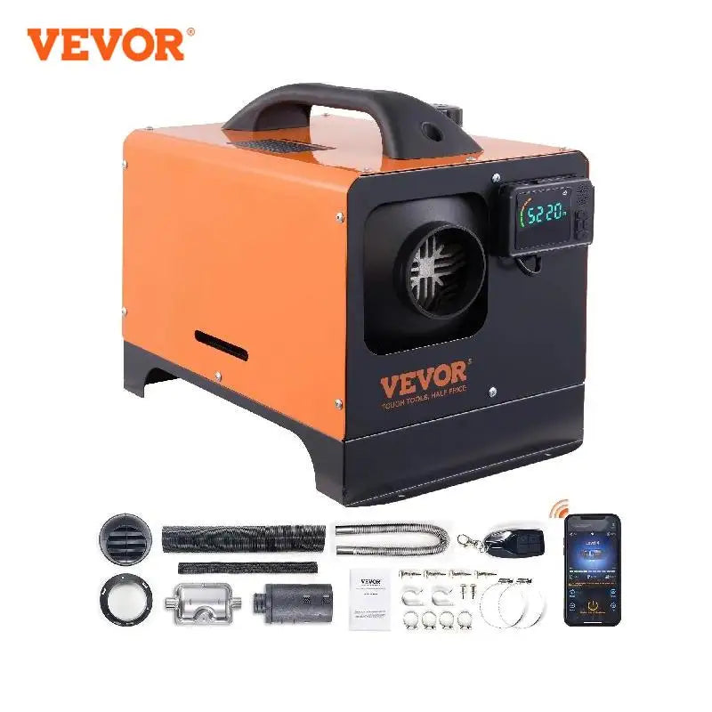 VEVOR Diesel Air Heater 5/8KW 12V All in One Car Heater with Silencer Remote Control