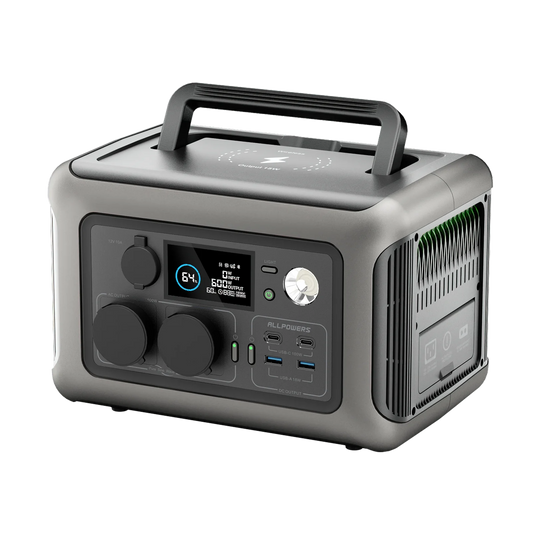 ALLPOWERS Portable Power Station R600, 299Wh LiFeP04 Battery with 2x 600W (1200W Surge) AC Outlets