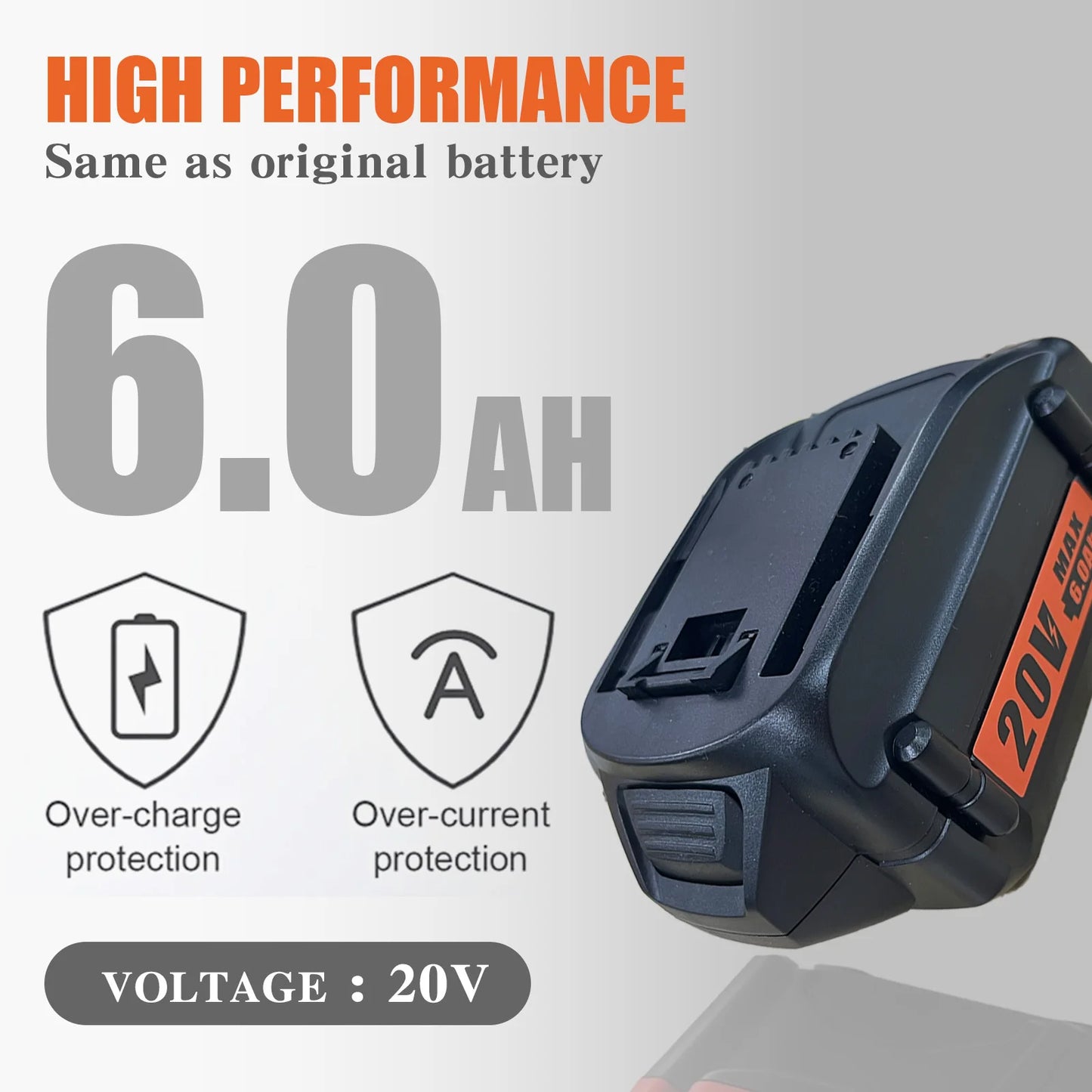 20V Battery for Worx 6000mAh Replacement for Worx 20vPower Tools Battery WG151s