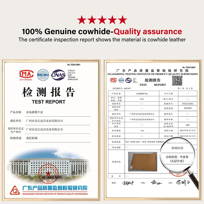 WUTA Full Grain Drum Dyed Vegetable Tanned Cowhide Skin Pre-cut Vachetta Leather Genuine Leather