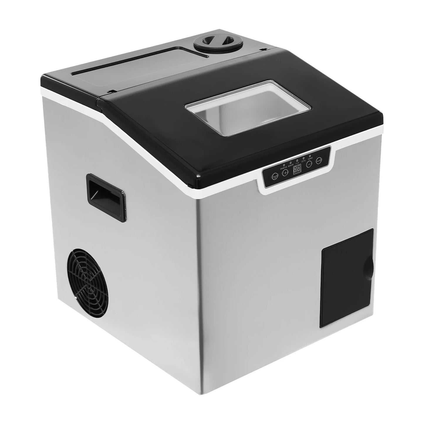 2-in-1 Ice Maker Crushed and Cube with Auto-Clean 12-22min 32 Cubes 150-180W Full Alarm LCD