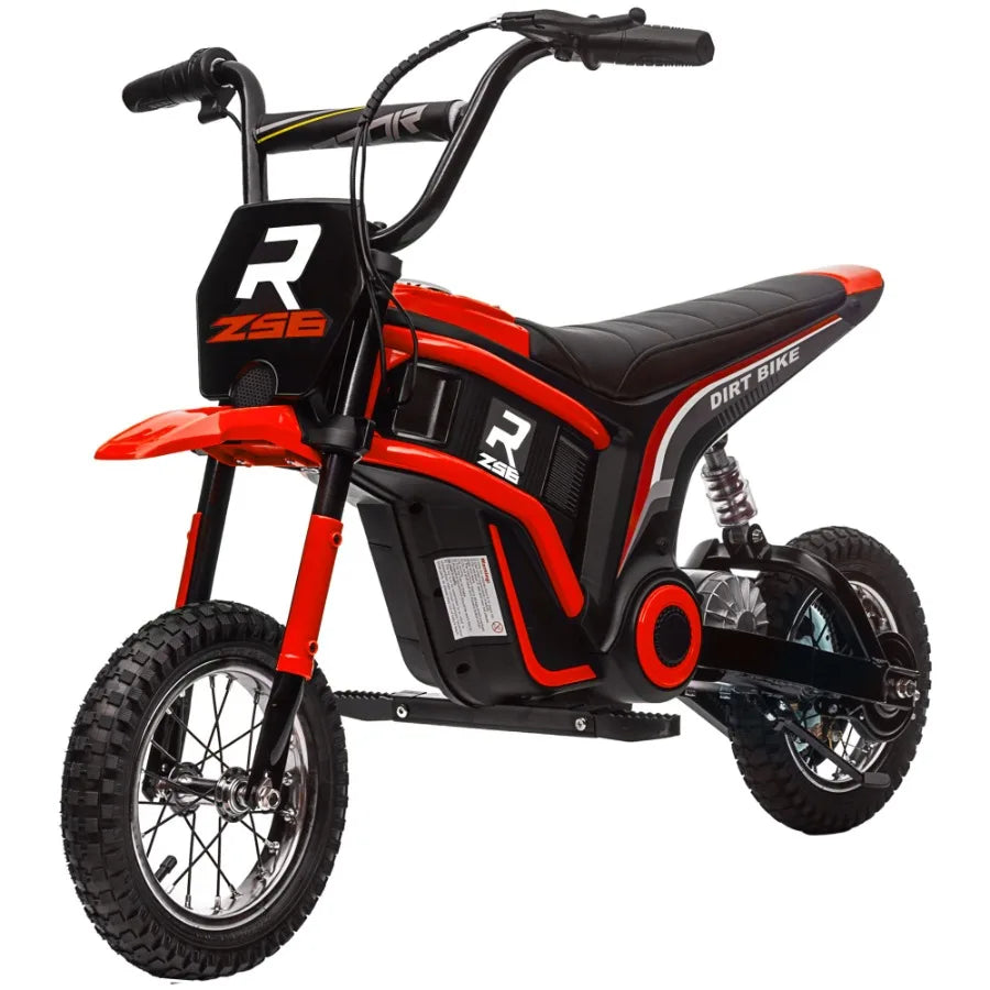 Aosom Electric Dirt Bike w/Twist Grip Throttle 24V 350W Off-Road Electric Motorcycle Up to 15 MPH